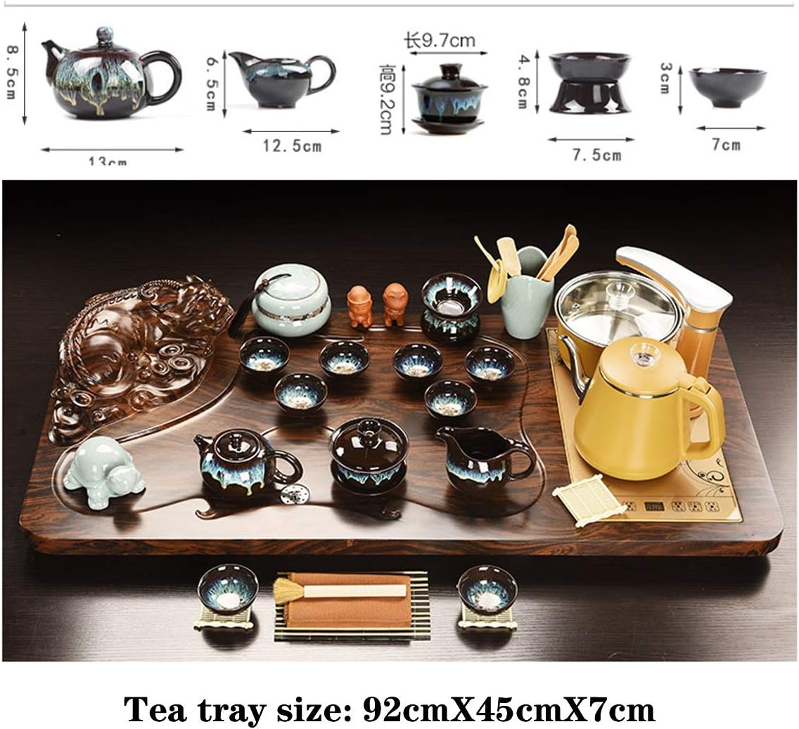 急須湯呑みセット 犬山焼 古犬山焼 赤絵 茶器セット（急須と湯呑み5客